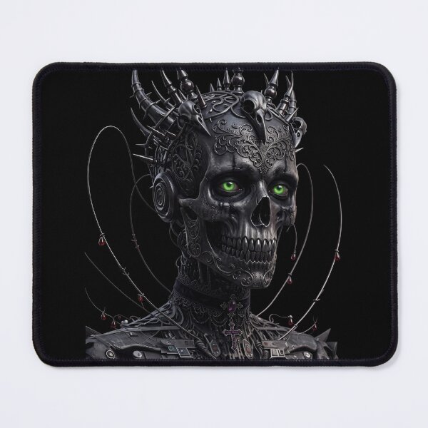 Item preview, Cybernetic Gothic Skull - Ornate Dark Fantasy Art designed and sold by EnigmaticGoth.