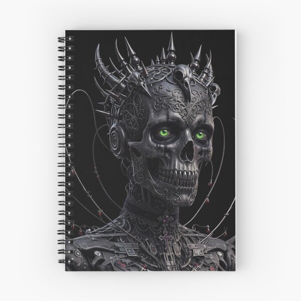 Item preview, Cybernetic Gothic Skull - Ornate Dark Fantasy Art designed and sold by EnigmaticGoth.