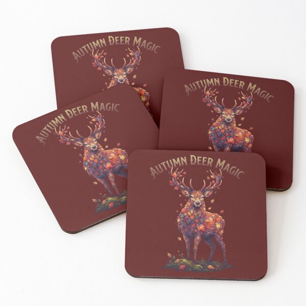 Item preview, Autumn Deer Magic Fall Leaves Wildlife Nature Art designed and sold by Evelashop.