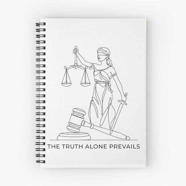 Item preview, The Truth Alone Prevails Lady Justice | Minimalist Lady Justice Scales And Gavel Line Drawing | Law School Graduation Gift | Minimalist Attorney Gift | Lawyer Legal Decor designed and sold by LitzoyGlobeArt.