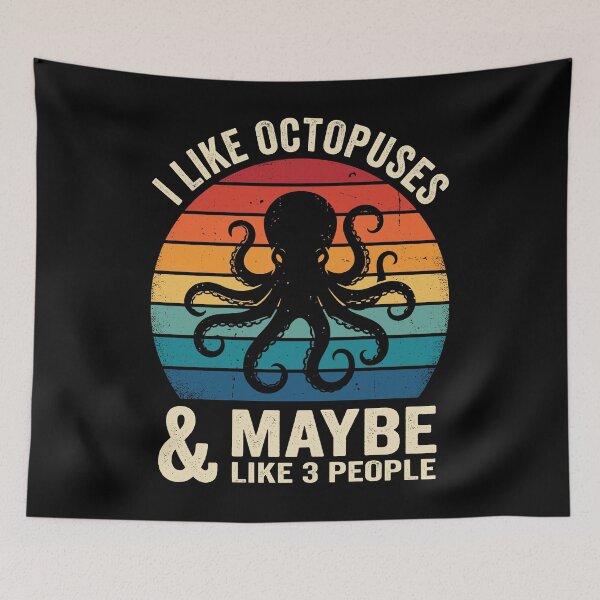 Item preview, I Like Octopuses & Maybe Like 3 People Funny Introvert Ocean Lover designed and sold by Doodleoub.