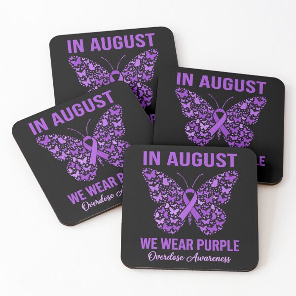 Item preview, In August We Wear Purple Overdose Awareness Supporter designed and sold by Doodleoub.
