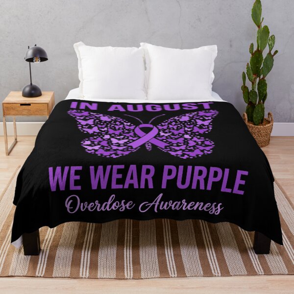 Item preview, In August We Wear Purple Overdose Awareness Supporter designed and sold by Doodleoub.