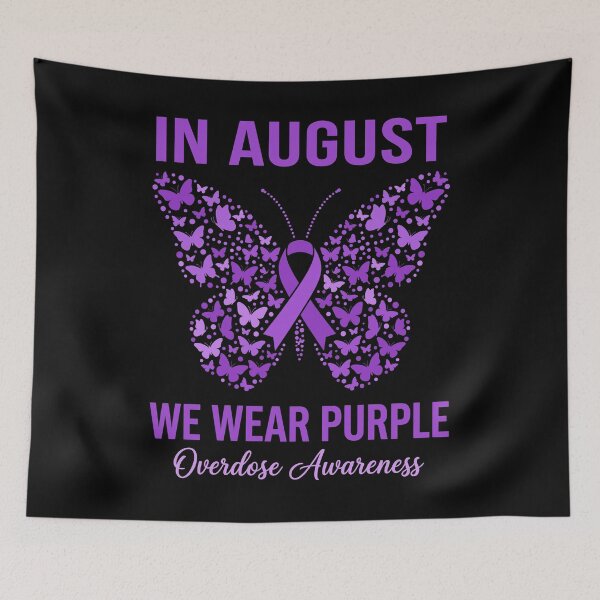 Item preview, In August We Wear Purple Overdose Awareness Supporter designed and sold by Doodleoub.