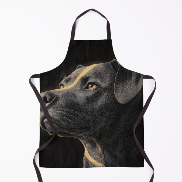 Item preview, Pit Bull Dog Black Gold Loyal Guardian designed and sold by mildaclairmo.