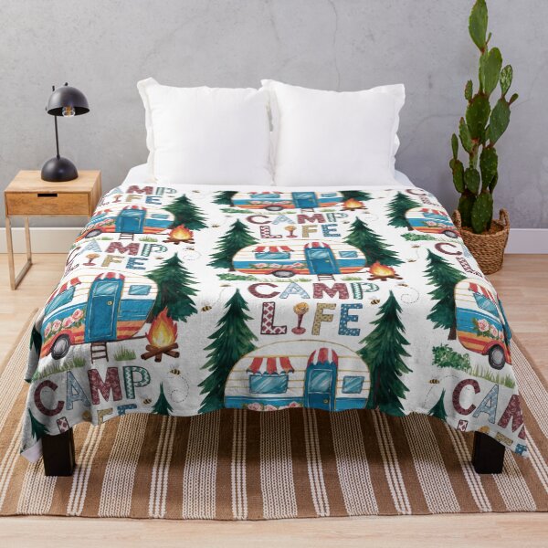 Item preview, Camp Life Retro Floral Camper designed and sold by butterflies-new.