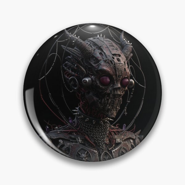 Item preview, Cybernetic Horned Demon - Biomechanical Dark Fantasy Art designed and sold by EnigmaticGoth.