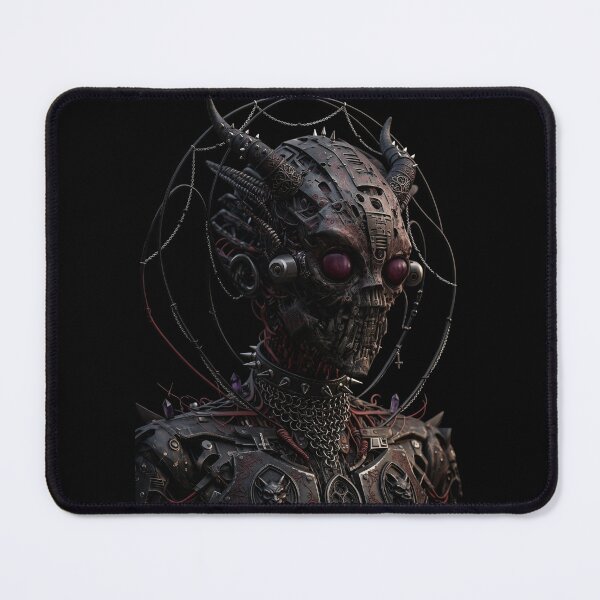 Item preview, Cybernetic Horned Demon - Biomechanical Dark Fantasy Art designed and sold by EnigmaticGoth.