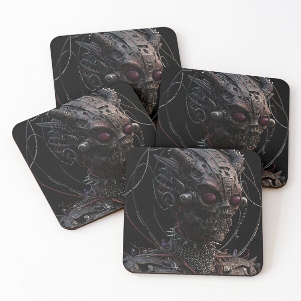 Item preview, Cybernetic Horned Demon - Biomechanical Dark Fantasy Art designed and sold by EnigmaticGoth.