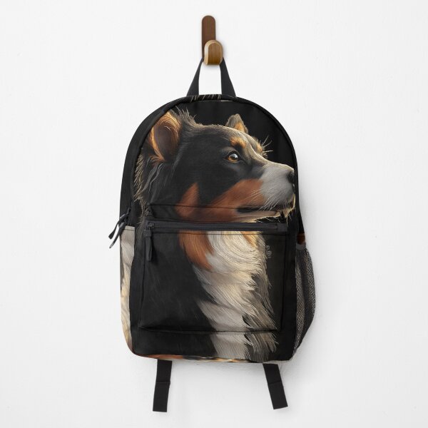 Item preview, Australian Shepherd Dog Amber Gaze Tricolor Heroic Glow designed and sold by mildaclairmo.