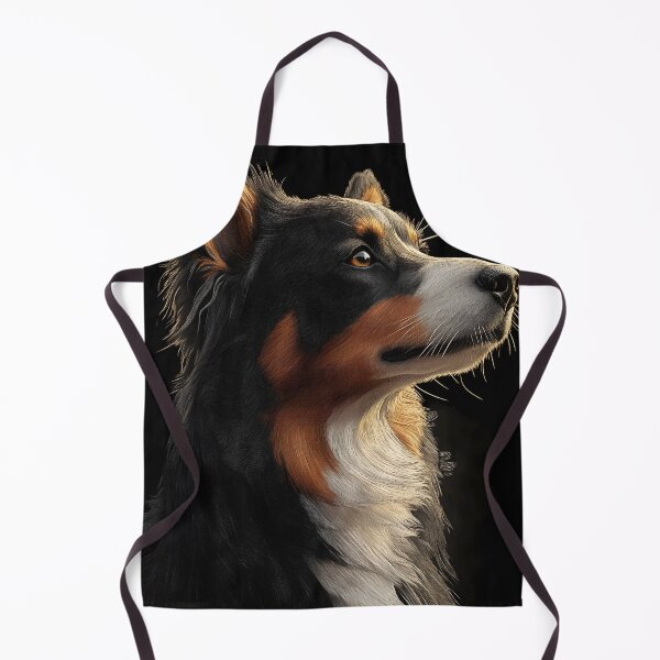 Item preview, Australian Shepherd Dog Amber Gaze Tricolor Heroic Glow designed and sold by mildaclairmo.
