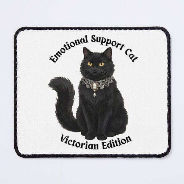 Item preview, Emotional Support Cat Victorian Edition – Whimsical Black Cat Design designed and sold by FogandFinch.
