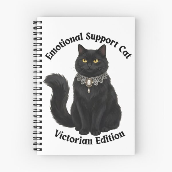Item preview, Emotional Support Cat Victorian Edition – Whimsical Black Cat Design designed and sold by FogandFinch.