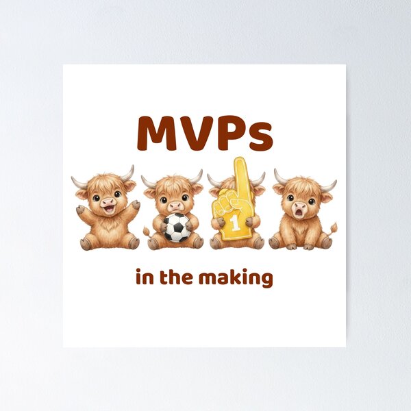 Item preview, MVPs in the Making Highland Cow designed and sold by HumTumMe.