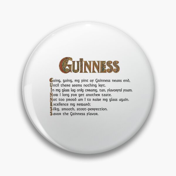 Item preview, Guinness Poem designed and sold by MrGsMind.