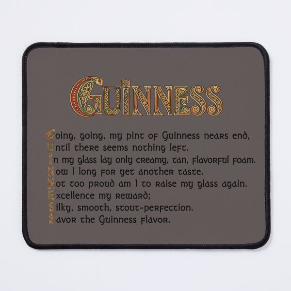 Item preview, Guinness Poem designed and sold by MrGsMind.