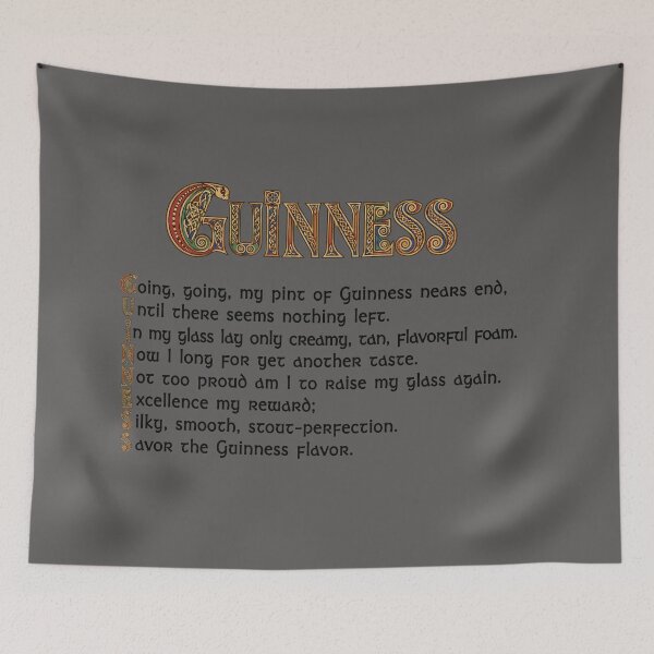 Item preview, Guinness Poem designed and sold by MrGsMind.