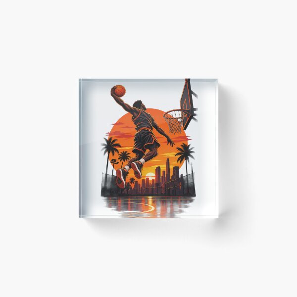 Item preview, Sunset Slam Dunk - Urban Basketball Art designed and sold by GameTime-Gear.