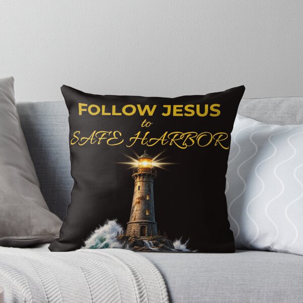 Item preview, Follow Jesus to Safe Harbor Christian Lighthouse designed and sold by TheBibleStop.