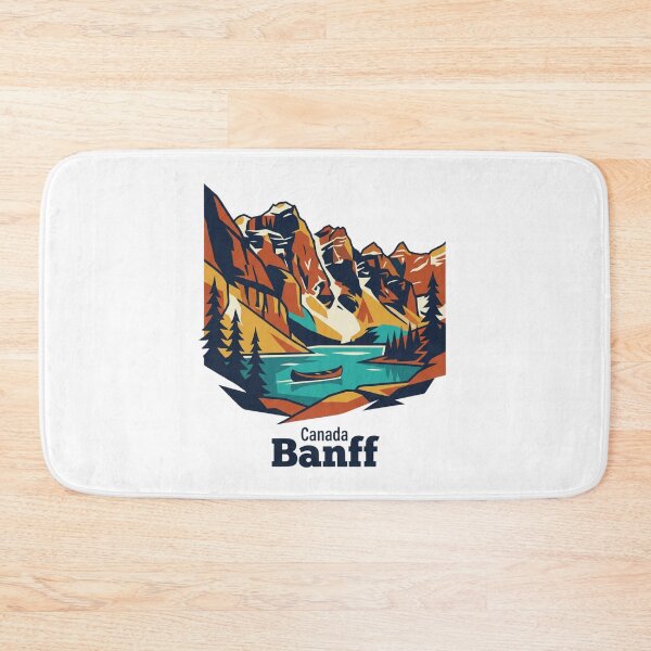 Item preview, Banff Rocky Mountains Bold Retro Graphic Travel Art designed and sold by Inkworksbyshery.