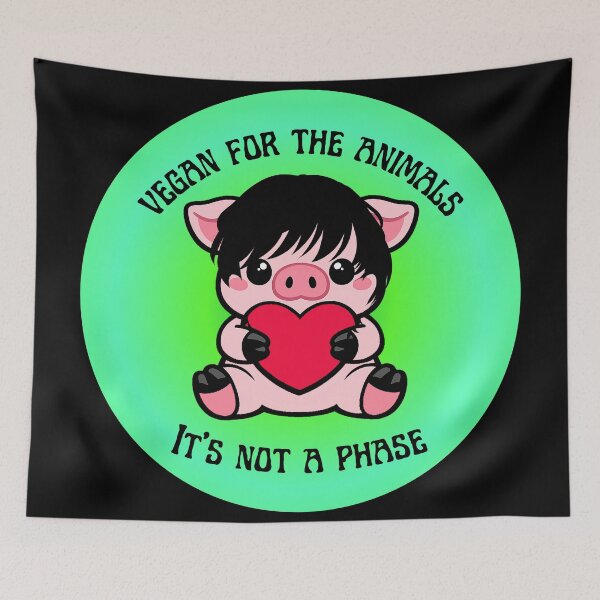 Item preview, Emo Vegan (green background) designed and sold by piscesmoon22.