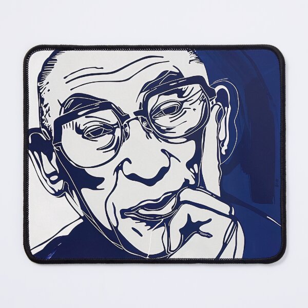 Item preview, Dalai Lama - Blue Abstract Art designed and sold by shadow-bloom.