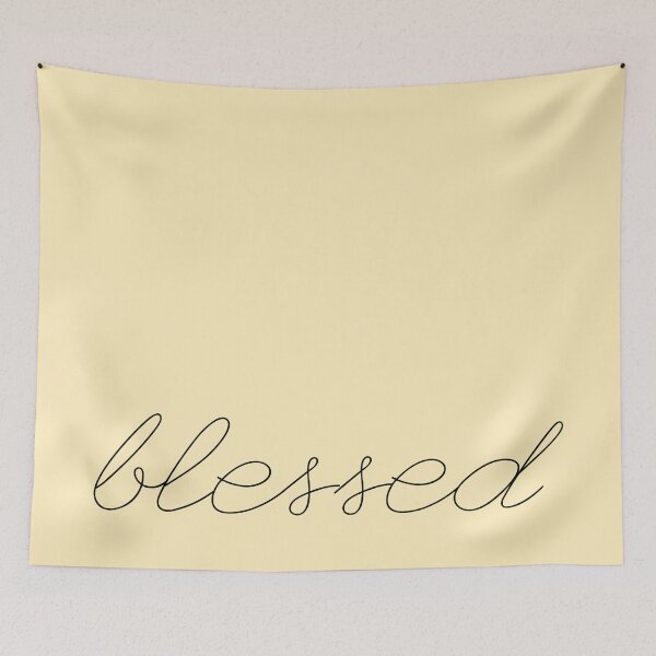 Item preview, blessed - thin handwriting cursive quote designed and sold by mgro-art.