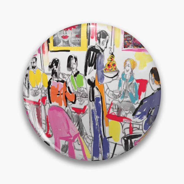 Item preview, Colorful Cafe Dining Scene designed and sold by sladjana.