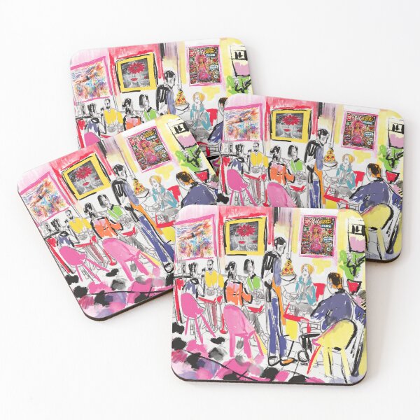 Item preview, Colorful Cafe Dining Scene designed and sold by sladjana.