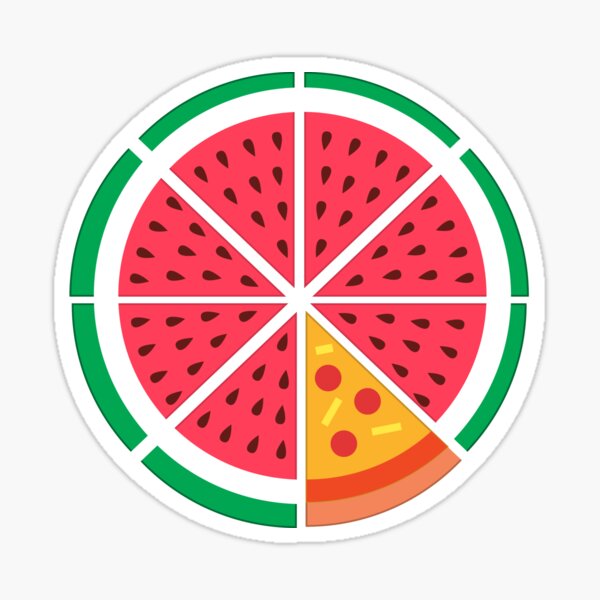 Watermelon Pizza Sticker