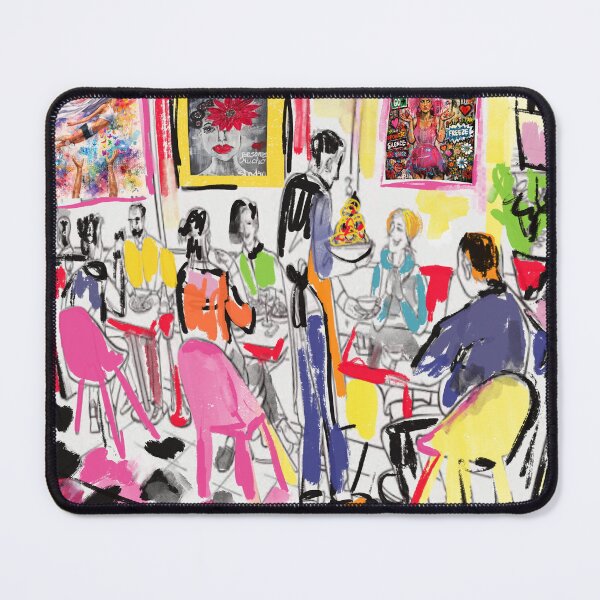 Item preview, Colorful Cafe Dining Scene designed and sold by sladjana.