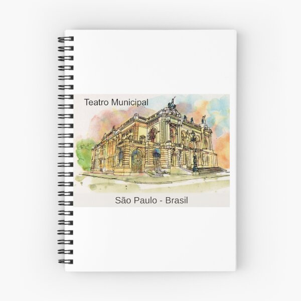 Item preview, Teatro Municipal Sao Paulo - Opera House Watercolor Sketch Brazil designed and sold by City Tour Collection.