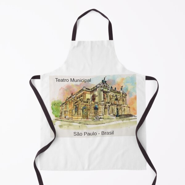 Item preview, Teatro Municipal Sao Paulo - Opera House Watercolor Sketch Brazil designed and sold by City Tour Collection.