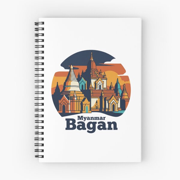 Item preview, Bagan Buddhist Temples Bold Retro Graphic Travel Art designed and sold by Inkworksbyshery.