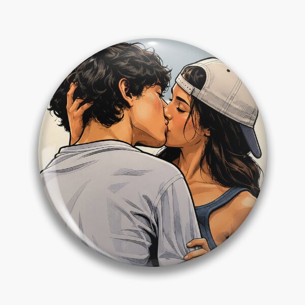 Item preview, Annie (Ella Rubin) and Ellis (Jacob Whiteduck-Lavoie) kissing Sterling Point (fan art) designed and sold by PopCultureAndStuff.