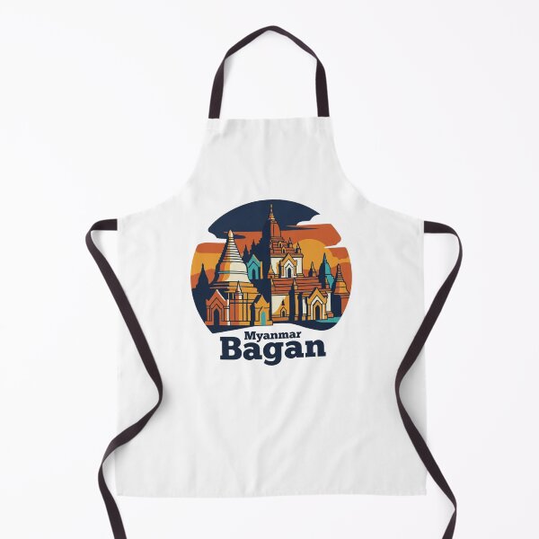Item preview, Bagan Buddhist Temples Bold Retro Graphic Travel Art designed and sold by Inkworksbyshery.