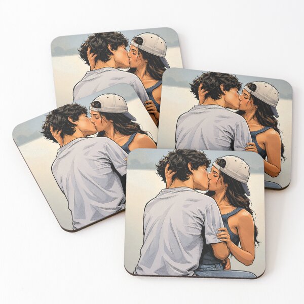 Item preview, Annie (Ella Rubin) and Ellis (Jacob Whiteduck-Lavoie) kissing Sterling Point (fan art) designed and sold by PopCultureAndStuff.