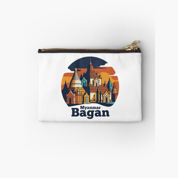 Item preview, Bagan Buddhist Temples Bold Retro Graphic Travel Art designed and sold by Inkworksbyshery.