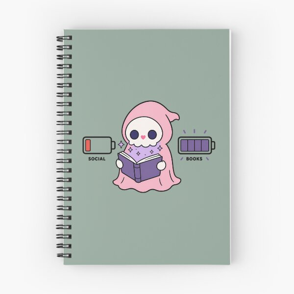 Item preview, Social Battery Low Books Battery Full Cute Kawaii Reaper Reader Introvert Booktok Pastel Goth designed and sold by Velustro Shop.
