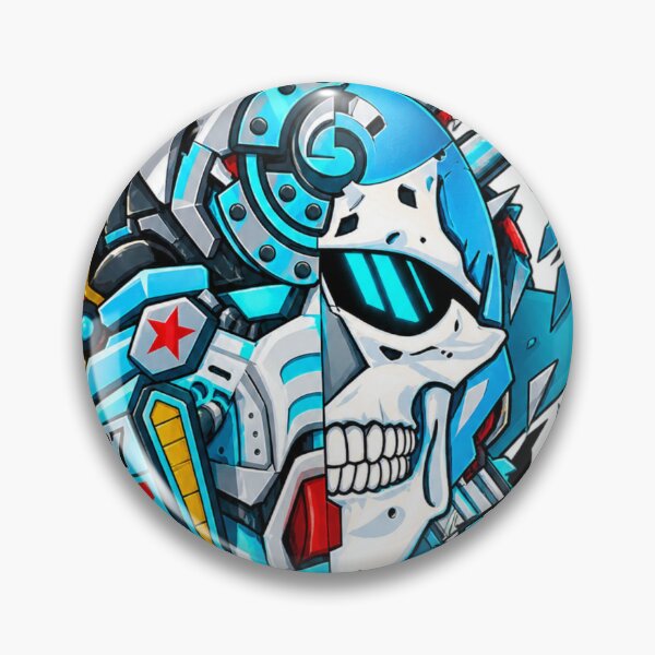 Item preview, Cyborg Skull Mecha Pirate Cyberpunk Anime designed and sold by NovaSketch Studio.