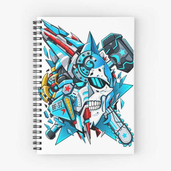 Item preview, Cyborg Skull Mecha Pirate Cyberpunk Anime designed and sold by NovaSketch Studio.