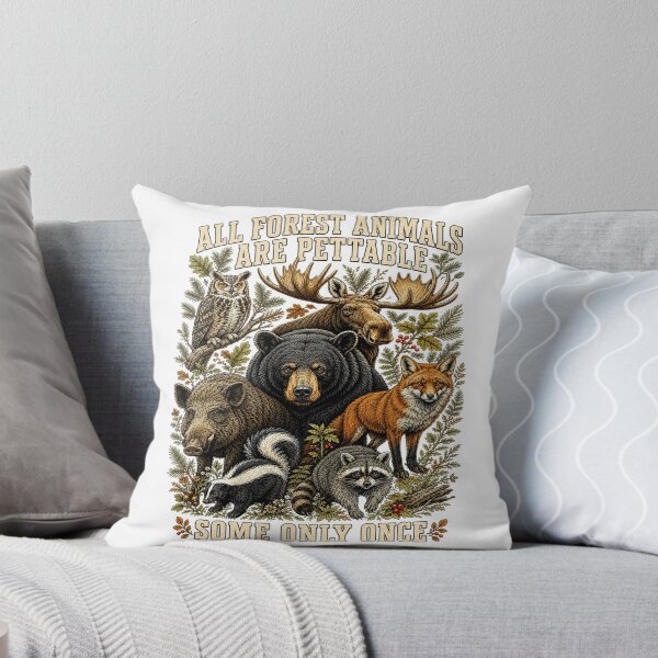 Item preview, All Forest Animals Are Pettable Some Only Once Funny Wildlife Animal Humor designed and sold by 76Valeria.