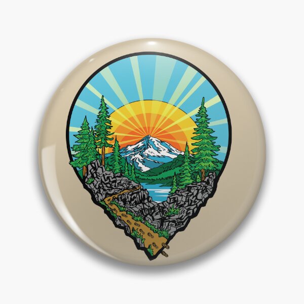 Item preview, Hiking Location Pin Mountain Trail Outdoor Adventure Nature Design designed and sold by Urban Muse And Sultry Hues.
