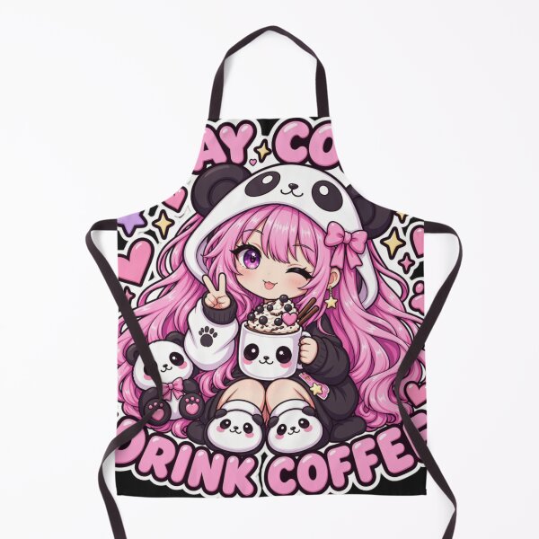 Item preview, Stay Cozy Drink Coffee – Cute Panda Coffee Girl designed and sold by Revyra Design .