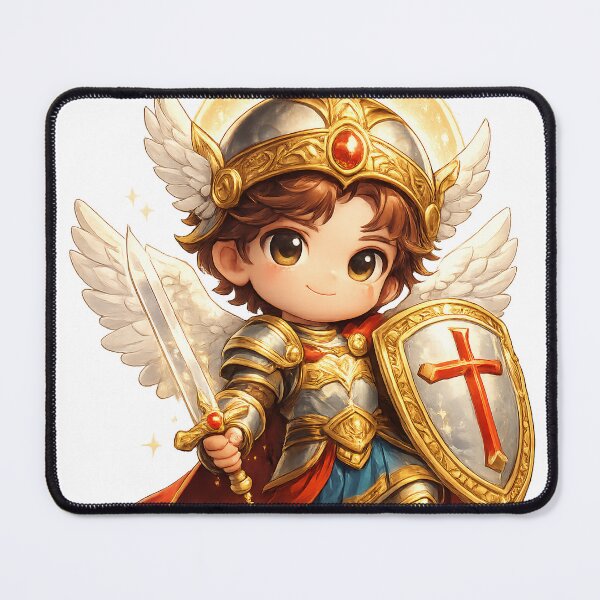 Item preview, Saint Michael the Archangel Chibi Style designed and sold by NoticasDeFe.