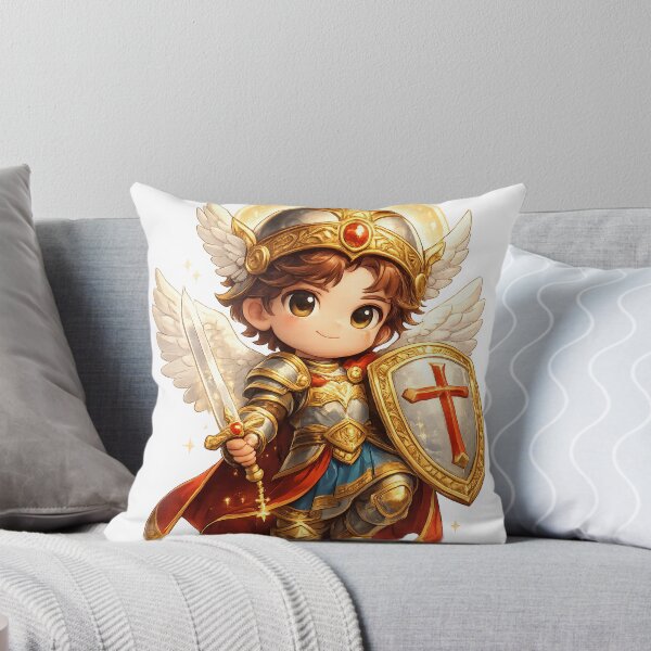 Item preview, Saint Michael the Archangel Chibi Style designed and sold by NoticasDeFe.
