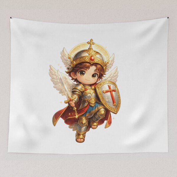 Item preview, Saint Michael the Archangel Chibi Style designed and sold by NoticasDeFe.