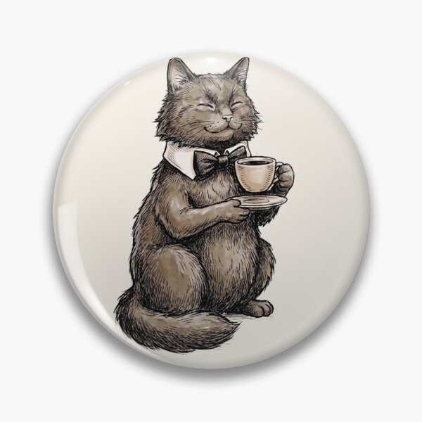 Item preview, Gentleman Cat Enjoying Espress designed and sold by bydanijardim.