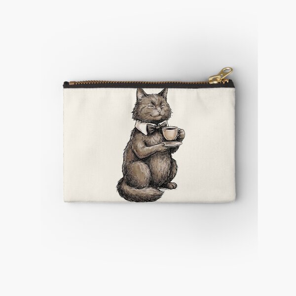Item preview, Gentleman Cat Enjoying Espress designed and sold by bydanijardim.