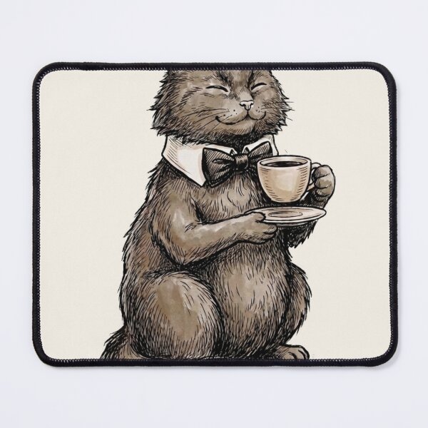Item preview, Gentleman Cat Enjoying Espress designed and sold by bydanijardim.